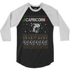 capricorn christmas ugly sweater 3/4 Sleeve Shirt