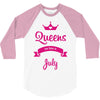 queens are born in july 3/4 Sleeve Shirt