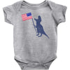 Patriotic T-Rex Baby Bodysuit