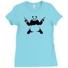 panda gun Ladies Fitted T-Shirt