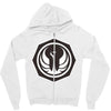 white and black Zipper Hoodie