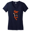 Sleeps With Beagle Women's V-Neck T-Shirt