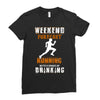 weekend forecast running Ladies Fitted T-Shirt