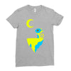 moon cat Ladies Fitted T-Shirt