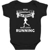 who loves running1 Baby Bodysuit