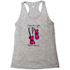 i run like a girl try to keep up Racerback Tank