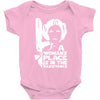 a woman's place is in the resistance Baby Bodysuit