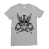 vikings head Ladies Fitted T-Shirt