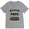 Super Cool Papa Of A Freaking Awesome Grandson V-Neck Tee
