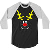 reindeer face novelty christmas 3/4 Sleeve Shirt