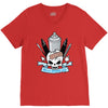 skull emblem V-Neck Tee