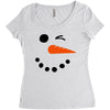 snowman face Women's Triblend Scoop T-shirt