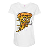 pizza smoking Maternity Scoop Neck T-shirt