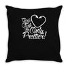 girls fish too only prettier Throw Pillow