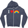 I Love Lgbt Zipper Hoodie