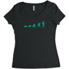 evolution of turtles Women's Triblend Scoop T-shirt