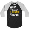 eat sleep league 3/4 Sleeve Shirt