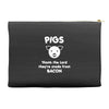 pigs thank the lord they're made from bacon Accessory Pouches