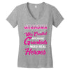 Grandma Was Created Because Need Real Heroes Women's V-Neck T-Shirt