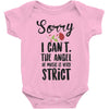 sorry i can't the angel of music is very strict Baby Bodysuit