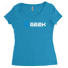 geek' (power on button) Women's Triblend Scoop T-shirt