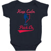 keep calm and pitch on Baby Bodysuit
