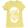 respect the beard Ladies Fitted T-Shirt