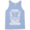 Never Underestimate Dog Rescuer Who Was Born November Tank Top