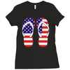paire de tongues am&eacute;ricaine Ladies Fitted T-Shirt
