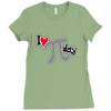 i heart pi day Ladies Fitted T-Shirt