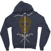 skull bullets Zipper Hoodie