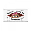 September Peeking Out Baby Girl License Plate