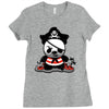 pirate panda Ladies Fitted T-Shirt