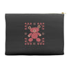 ugly sweater bear Accessory Pouches