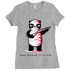 black, red and white Ladies Fitted T-Shirt