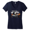 oblivious ninja trick or treat Women's V-Neck T-Shirt