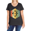 vintage sagittarius Ladies Curvy T-Shirt
