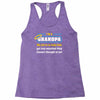 mischief with grandpa Racerback Tank