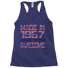made in 1967 50 years of being awesome Racerback Tank