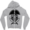 skull with beard Zipper Hoodie