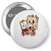 triple beagle portrait Pin-back button