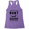 i have two titles aunt and dogmom and i rock them both Racerback Tank