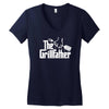 the grillfather  funny bbq Women's V-Neck T-Shirt