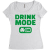 drink mode on (2) Women's Triblend Scoop T-shirt