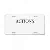 actions License Plate