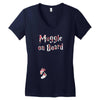 Muggle On Board Floral Women's V-Neck T-Shirt