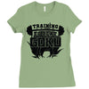 training to beat goku Ladies Fitted T-Shirt