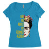 ask me about my feminist agenda frida kahlo Women's Triblend Scoop T-shirt