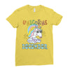 unicorns are born in december cute unicorn Ladies Fitted T-Shirt