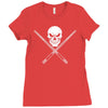 pool ball player Ladies Fitted T-Shirt
